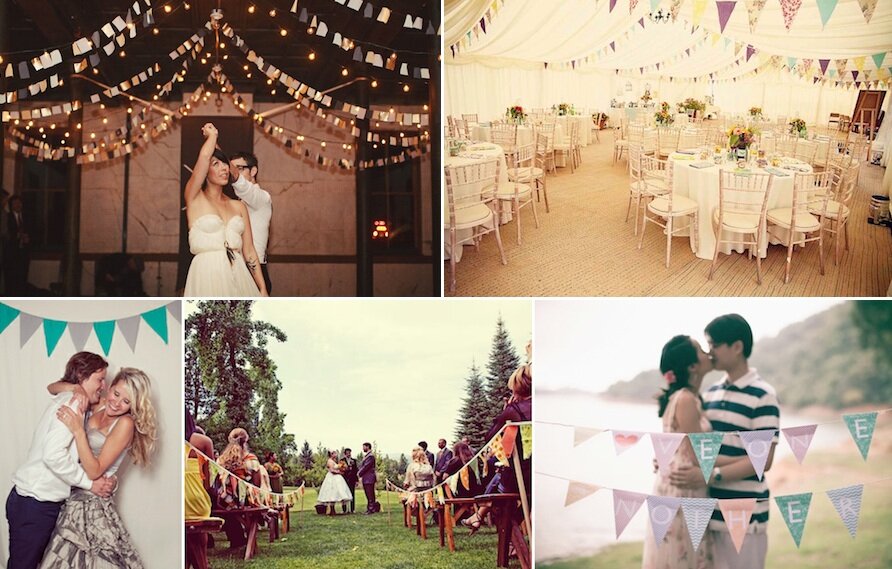 Bunting Themed Wedding Decor