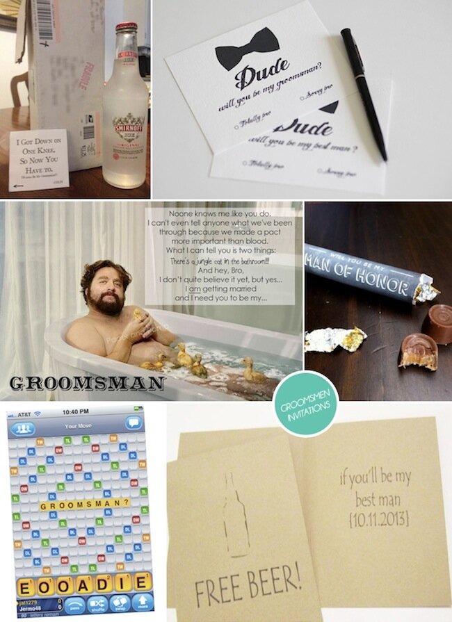 Groomsmen Invitation Ideas